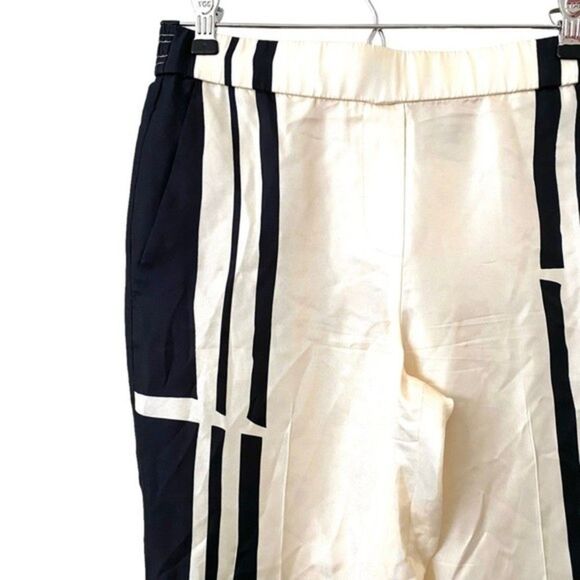 THEORY Silk Hans Striped Trouser Sz 2 - Picture 5 of 6